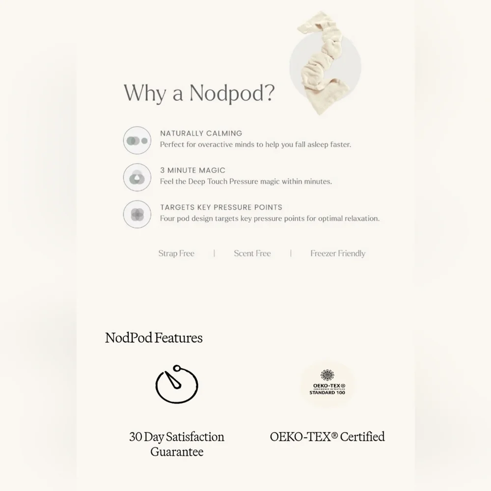 ❤️BUY 2 GET 1 FREE Nodpod Sleep Mask, Core Wisteria, Retail Price $38.00 USD